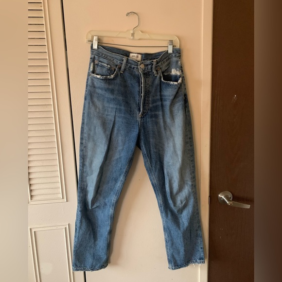 Agolde Riley Jeans High Rise Crop 27 - Picture 6 of 13